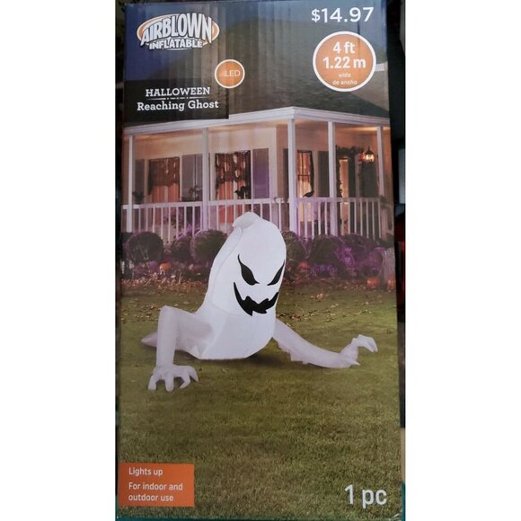 Airblown Reaching Ghost Halloween Airblown Inflatable 4 FT Wide New - Picture 1 of 2